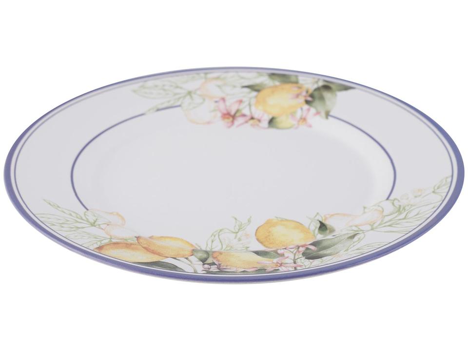 Aparelho de Jantar e Chá 20 Peças Alleanza de Cerâmica Branco e Azul Redondo Sorrento - 8