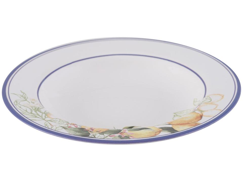 Aparelho de Jantar e Chá 20 Peças Alleanza de Cerâmica Branco e Azul Redondo Sorrento - 6