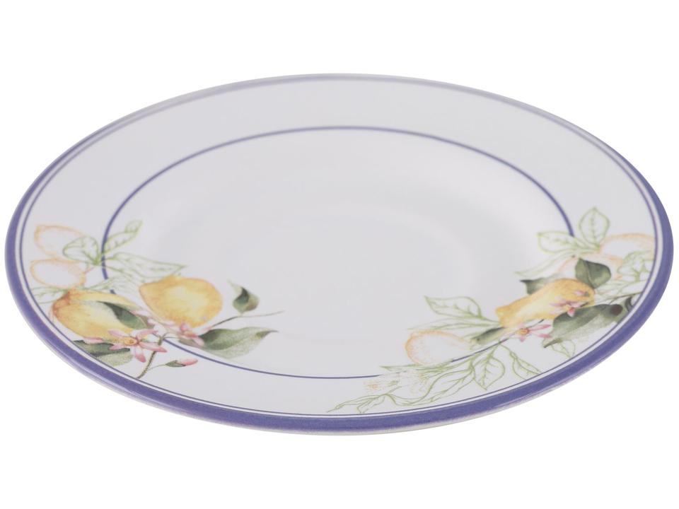 Aparelho de Jantar e Chá 20 Peças Alleanza de Cerâmica Branco e Azul Redondo Sorrento - 10