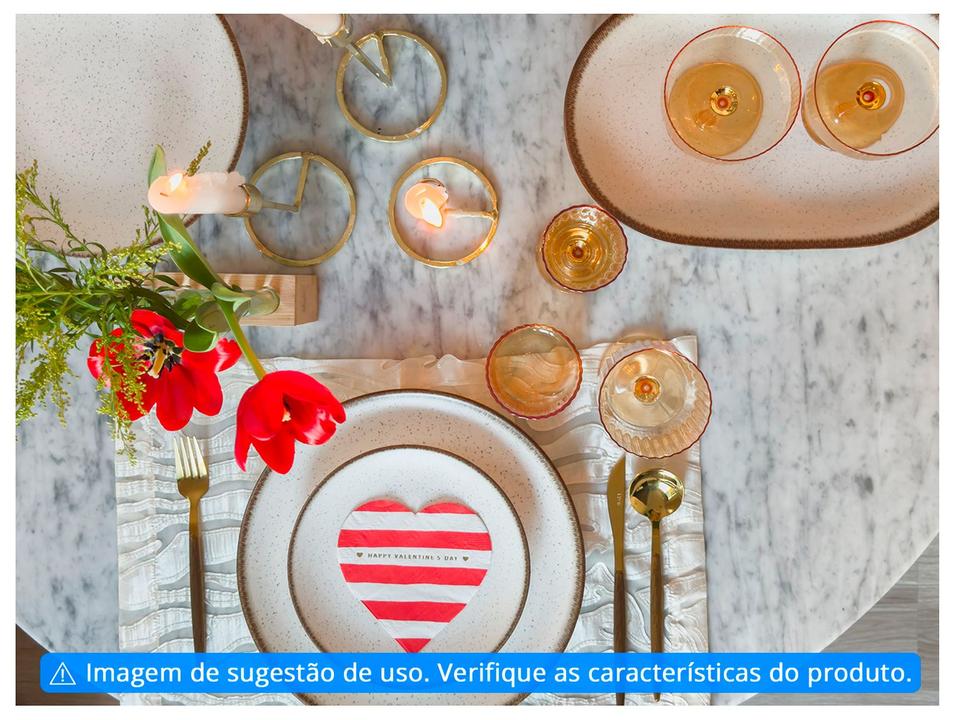 Aparelho de Jantar e Chá 20 Peças Alleanza Redondo Cerâmica Faiança Bege Vanilla - 1