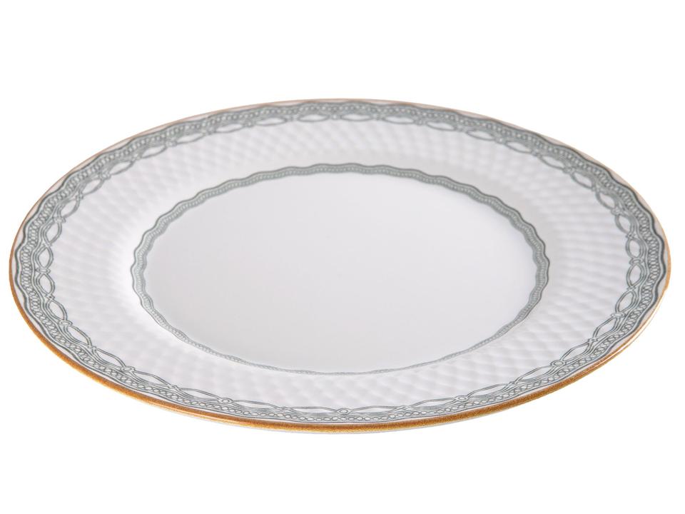 Aparelho de Jantar e Chá 20 Peças Alleanza Redondo Cerâmica Faiança Verde Olívia - 8