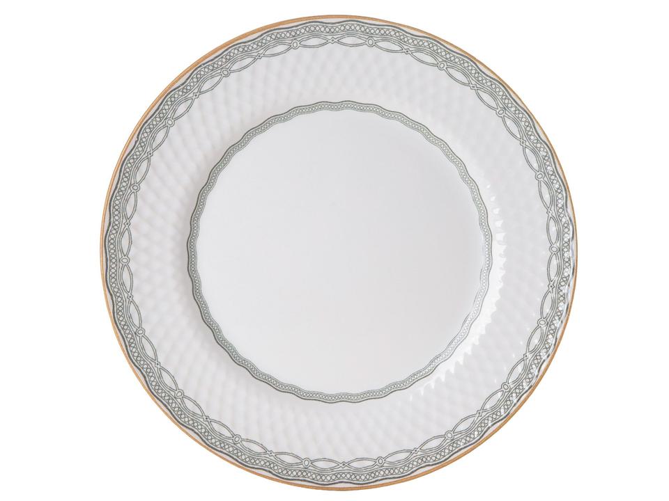 Aparelho de Jantar e Chá 20 Peças Alleanza Redondo Cerâmica Faiança Verde Olívia - 3