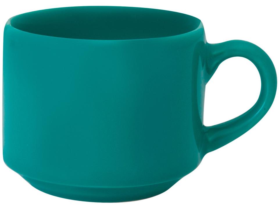 Aparelho de Jantar e Chá 20 Peças Biona de Cerâmica Redondo Branco e Azul Claro Donna Oxford - 9