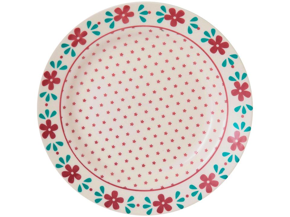 Aparelho de Jantar e Chá 20 Peças Biona de Cerâmica Redondo Branco e Azul Claro Donna Oxford - 6