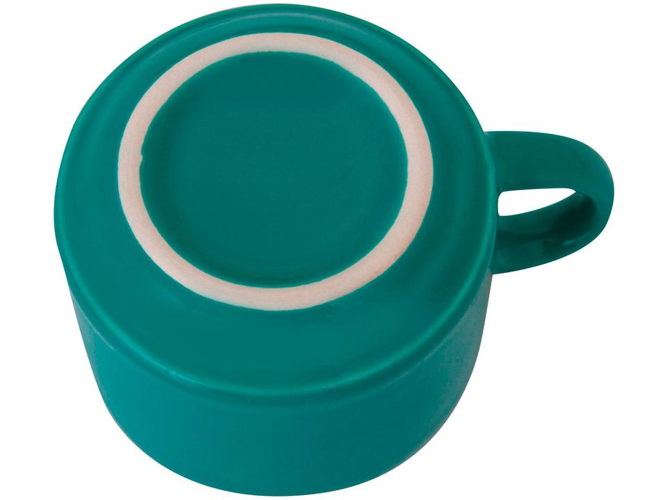 Aparelho de Jantar e Chá 20 Peças Biona de Cerâmica Redondo Branco e Azul Claro Donna Oxford - 10