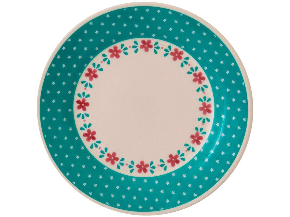 Aparelho de Jantar e Chá 20 Peças Biona de Cerâmica Redondo Branco e Azul Claro Donna Oxford - 8