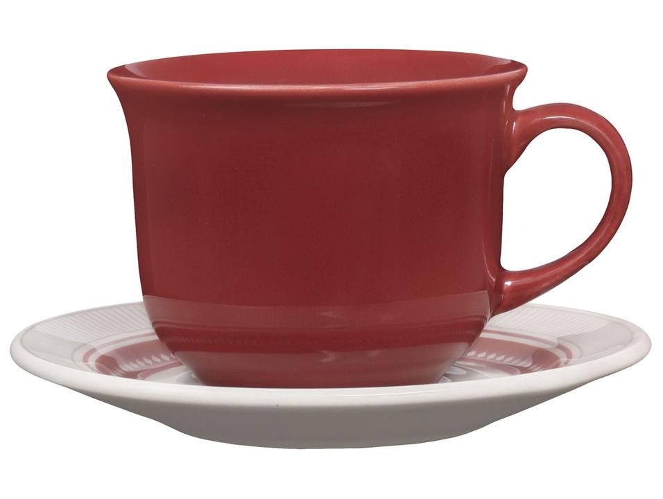 Aparelho de Jantar e Chá 20 Peças Biona Redondo Cerâmica Donna 24 Marsála Oxford - 3