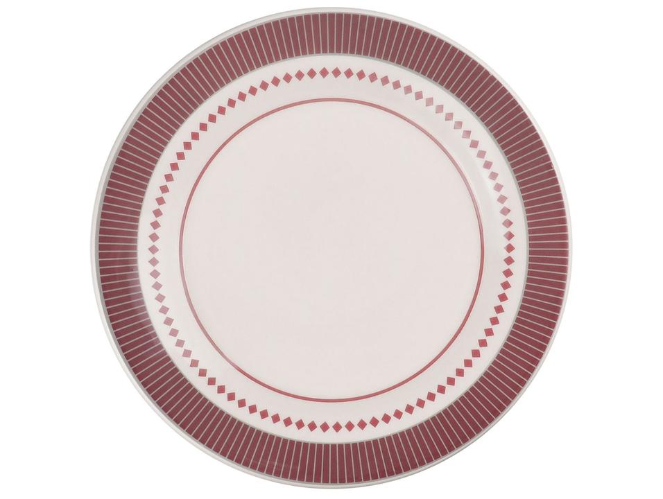 Aparelho de Jantar e Chá 20 Peças Biona Redondo Cerâmica Donna 24 Marsála Oxford - 2