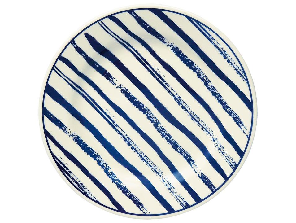 Aparelho de Jantar e Chá 20 Peças Biona Redondo de Cerâmica Azul Donna 24 Margaridas - 2