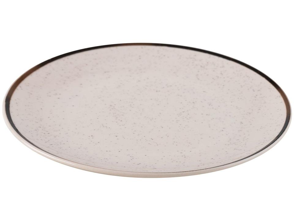 Aparelho de Jantar e Chá 20 Peças Oxford de Cerâmica Bege e Marrom Redondo Unni Brisa - 7