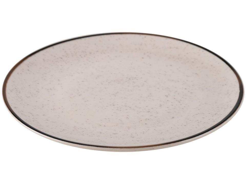 Aparelho de Jantar e Chá 20 Peças Oxford de Cerâmica Bege e Marrom Redondo Unni Brisa - 10