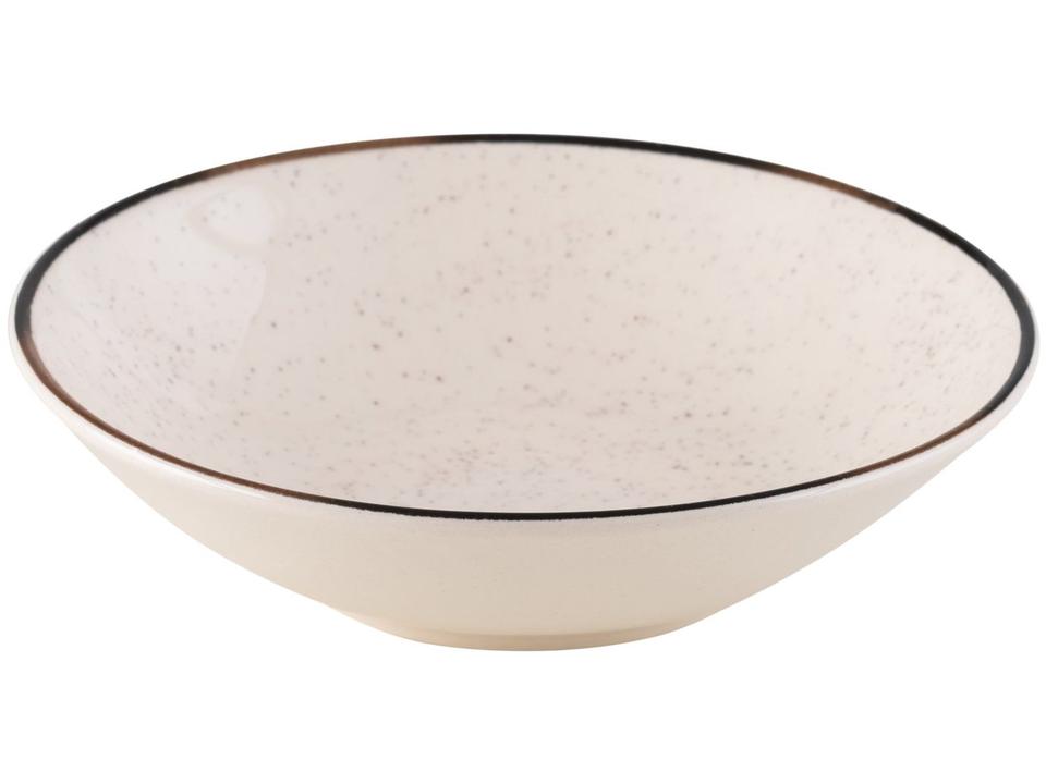 Aparelho de Jantar e Chá 20 Peças Oxford de Cerâmica Bege e Marrom Redondo Unni Brisa - 11