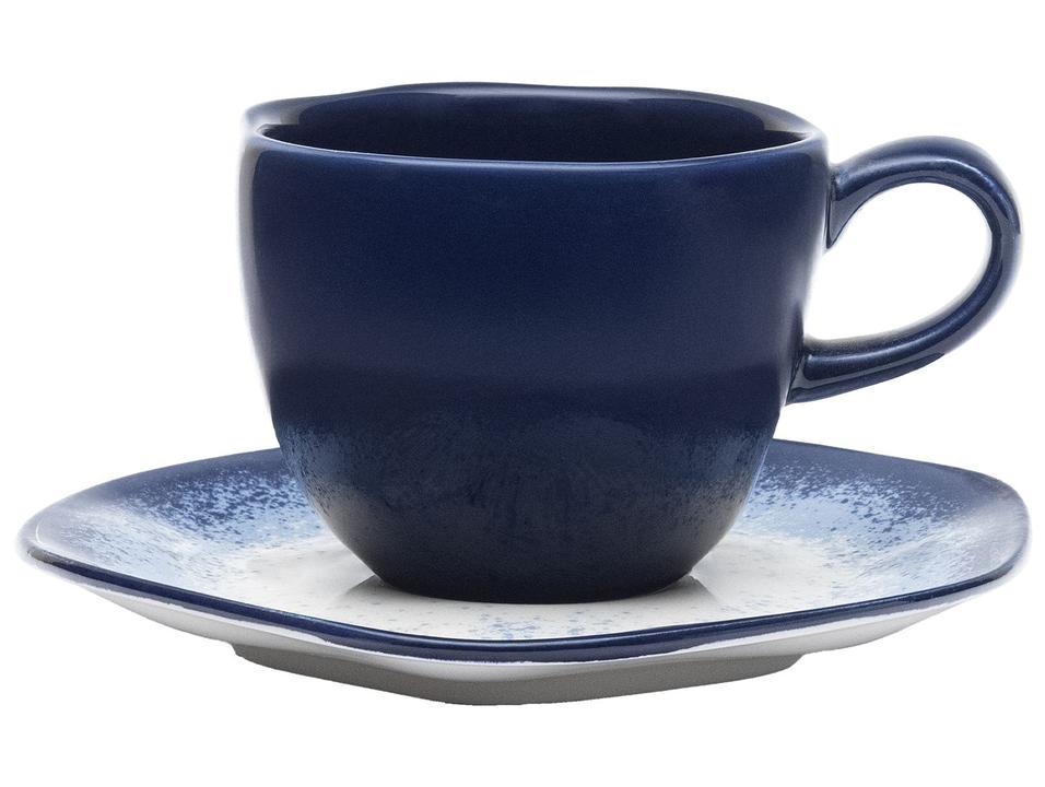 Aparelho de Jantar e Chá 20 Peças Oxford de Porcelana Azul Ryo Galápagos - 5