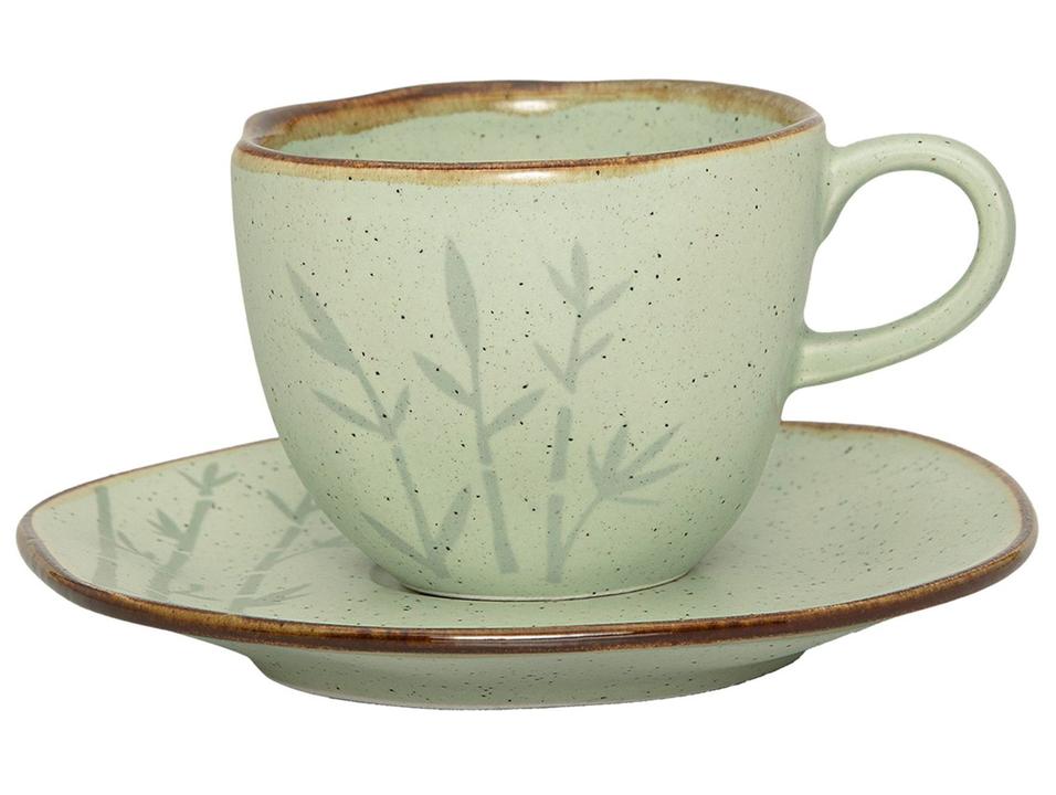 Aparelho de Jantar e Chá 20 Peças Oxford de Porcelana Verde Ryo Bambu - 4