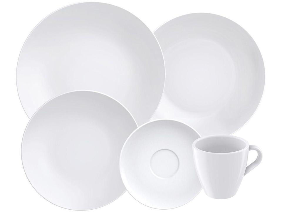 Aparelho de Jantar e Chá 20 Peças Tramontina de Porcelana Branco Redondo Silvia - 19
