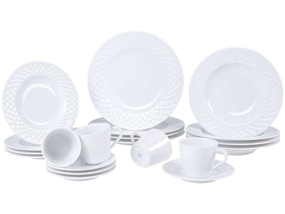 Aparelho de Jantar e Chá 20 Peças Tramontina Porcelana Branco Redondo Ingrid - 6