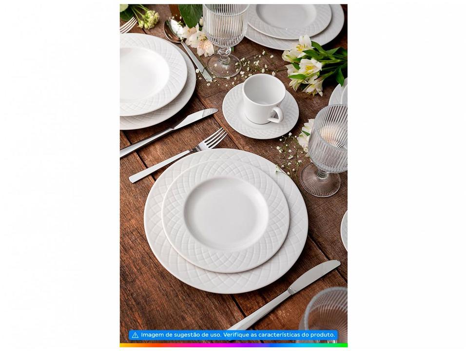 Aparelho de Jantar e Chá 20 Peças Tramontina Porcelana Branco Redondo Ingrid - 1