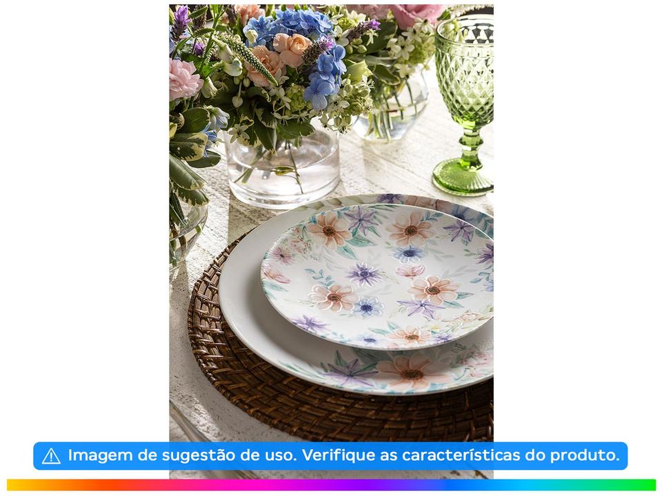 Aparelho de Jantar e Chá 20 Peças Tramontina Redondo de Porcelana Branco Floratta 96589024 - 2