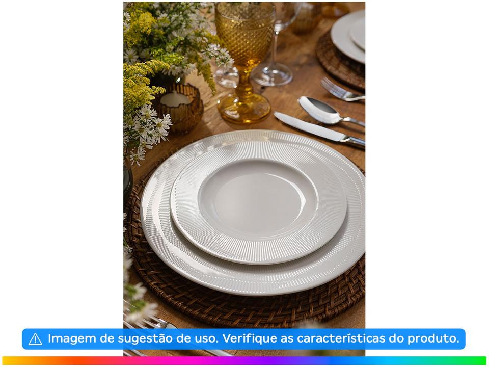Aparelho de Jantar e Chá 20 Peças Tramontina Redondo de Porcelana Branco Nexus 96589046 - 2