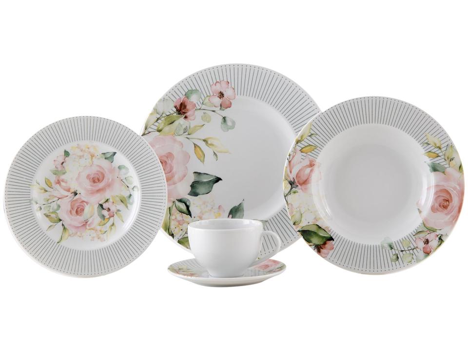 Aparelho de Jantar e Chá 20 Peças Tramontina Redondo de Porcelana Branco Ornatta 96589050 - 3
