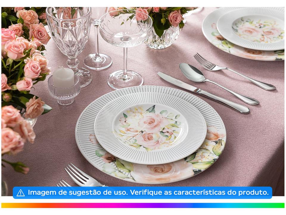 Aparelho de Jantar e Chá 20 Peças Tramontina Redondo de Porcelana Branco Ornatta 96589050 - 3