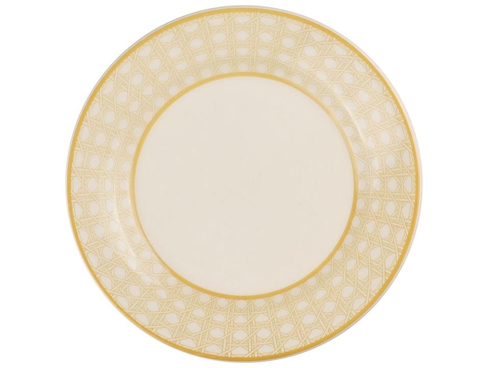 Aparelho de Jantar e Chá 30 Peças Biona Redondo Cerâmica Trama Mostarda Oxford - 2