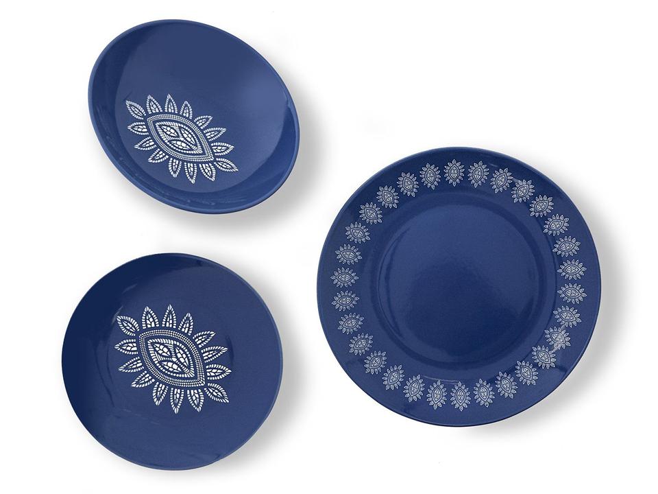 Aparelho de Jantar Mandacaru Martha Medeiros Céu 12 Peças - 10