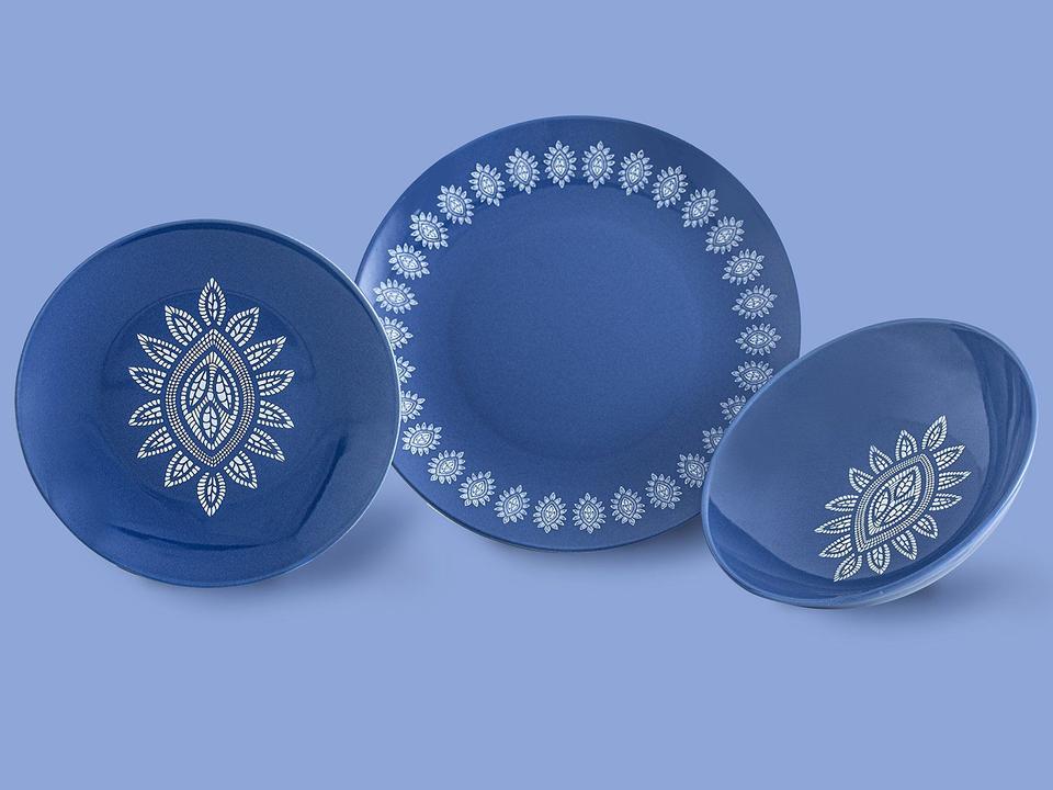 Aparelho de Jantar Mandacaru Martha Medeiros Céu 12 Peças - 9