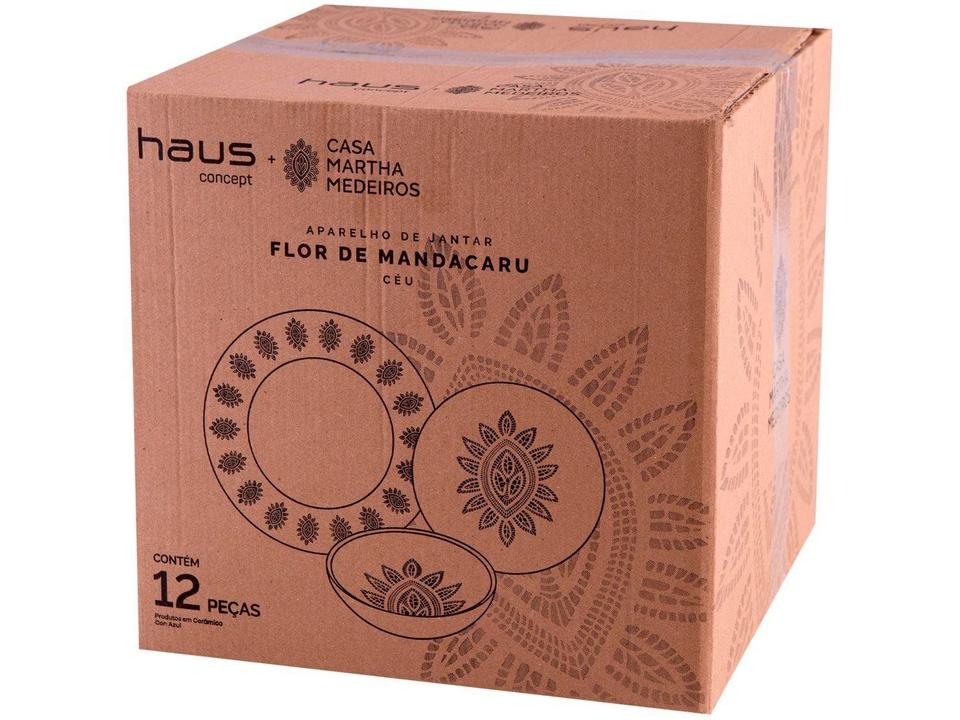 Aparelho de Jantar Mandacaru Martha Medeiros Céu 12 Peças - 20