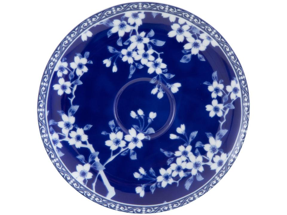 Aparelho de Jantar Sobremesa e Chá 20 Peças Tramontina de Porcelana Azul Redondo Umeko - 4