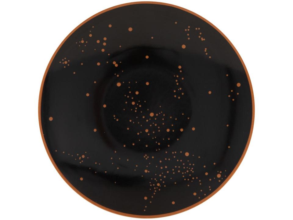 Aparelho de Jantar Sobremesa e Chá 20 Peças Tramontina de Porcelana Preto Redondo Valentina - 4