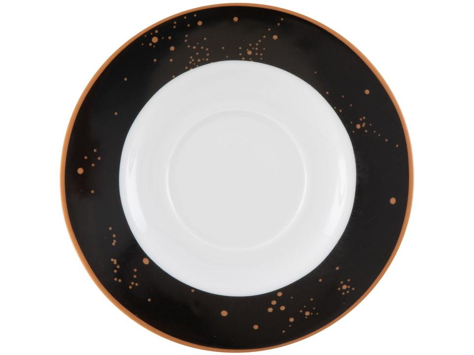 Aparelho de Jantar Sobremesa e Chá 20 Peças Tramontina de Porcelana Preto Redondo Valentina - 6