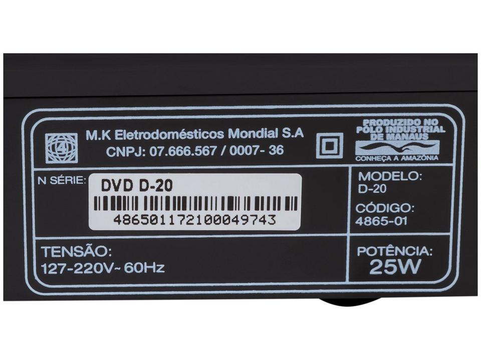 Aparelho de Karaokê DVD Player Mondial D-20 - 9