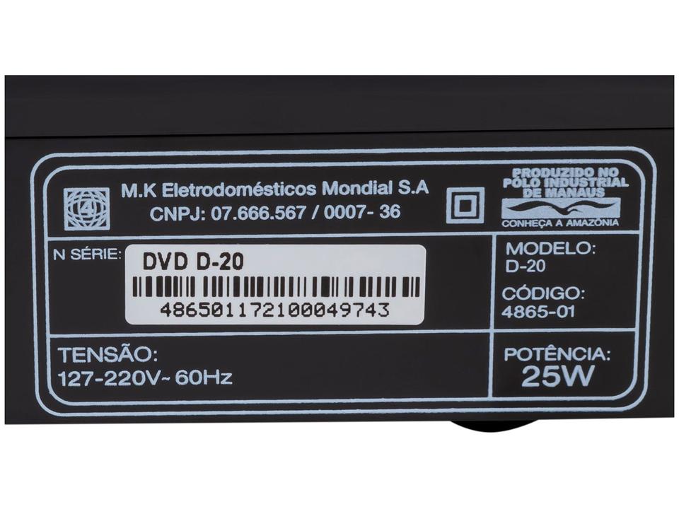 Aparelho de Karaokê DVD Player Mondial D-20 - 9
