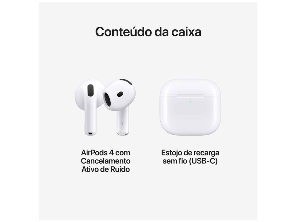 Apple AirPods 4 com Cancelamento Ativo de Ruído - 8