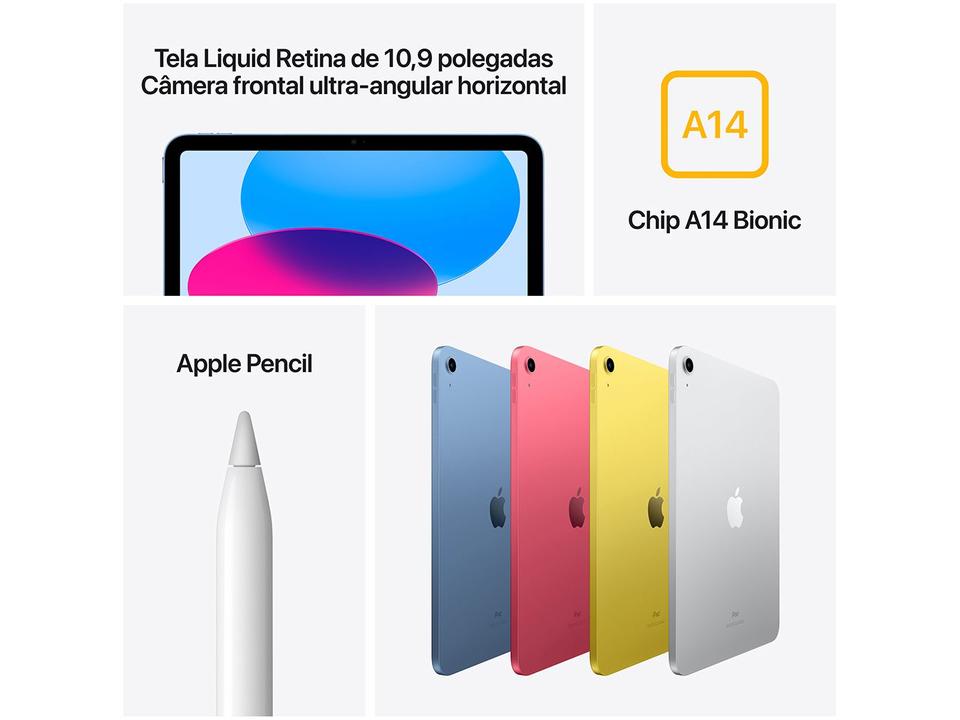 Apple iPad 10,9” 10ª Geração Wi-Fi - 64GB Azul - 5