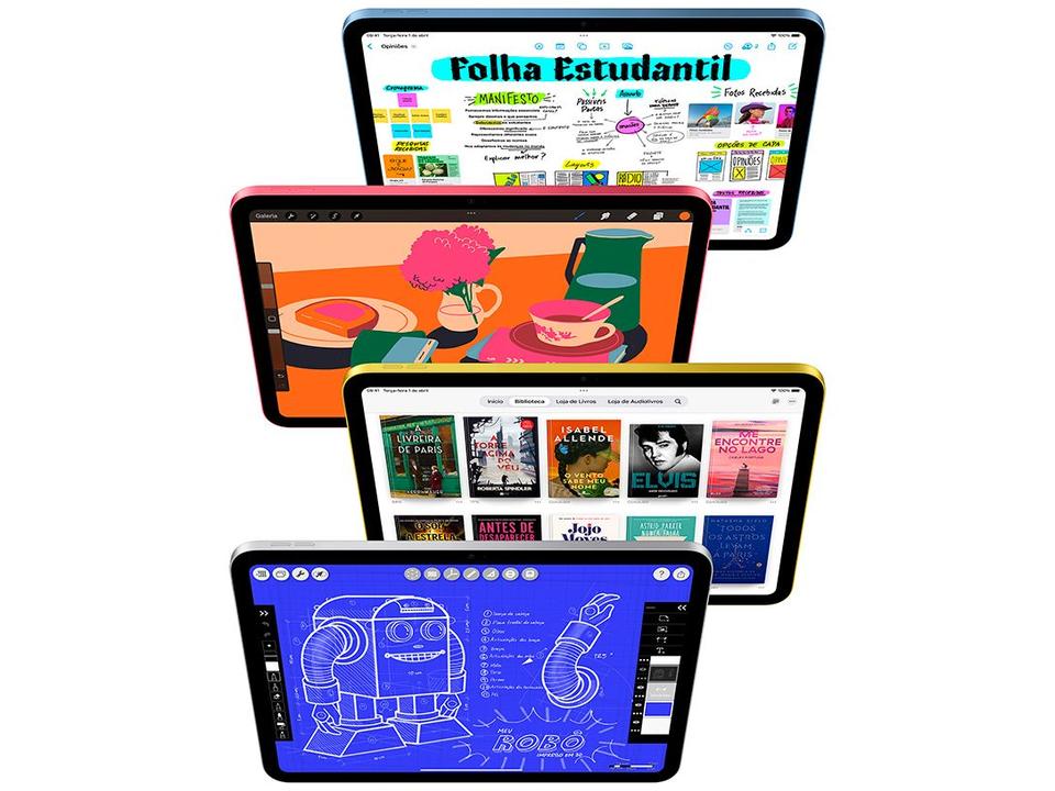 Apple iPad 11" Chip A16 Wi-Fi 256GB Azul - 2