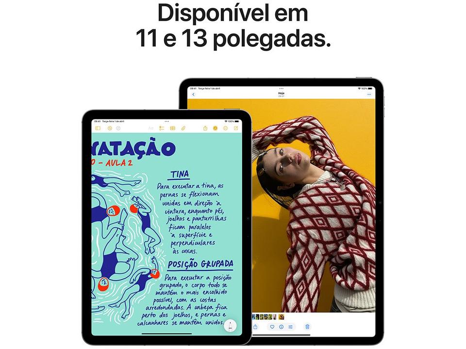 Apple iPad Air de 13" Chip M3 Wi-Fi + Cellular 128GB Cinza Espacial - 3