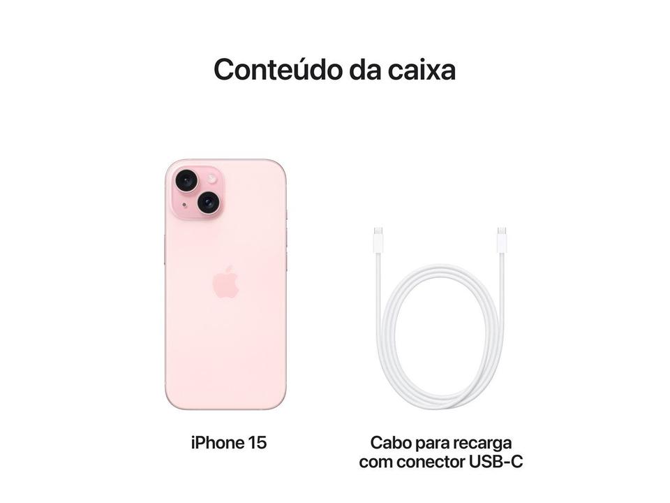 Apple iPhone 15 128GB Rosa 6,1" 48MP iOS 5G - 8