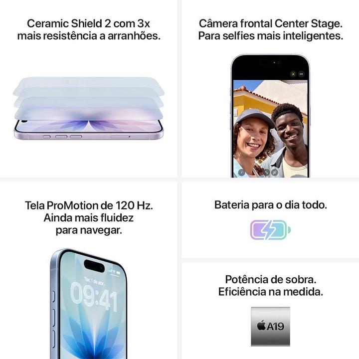 Apple iPhone 17 512GB Preto 6,3" 48MP iOS 5G - 5