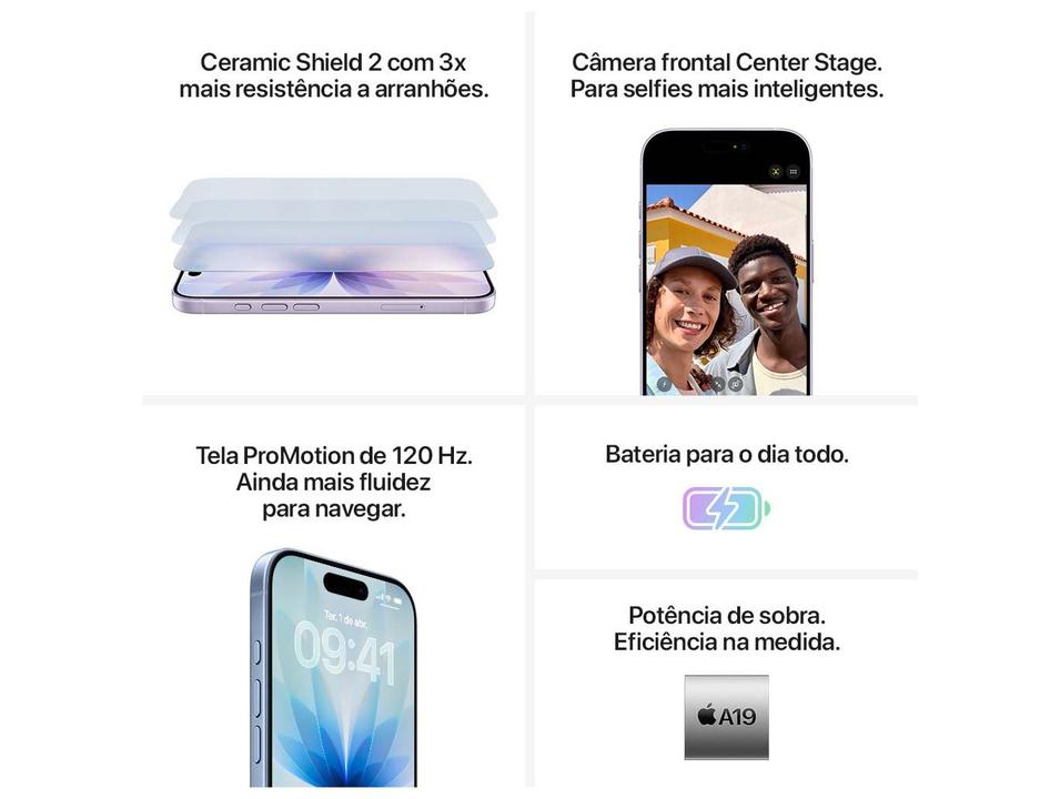 Apple iPhone 17 512GB Preto 6,3" 48MP iOS 5G - 5
