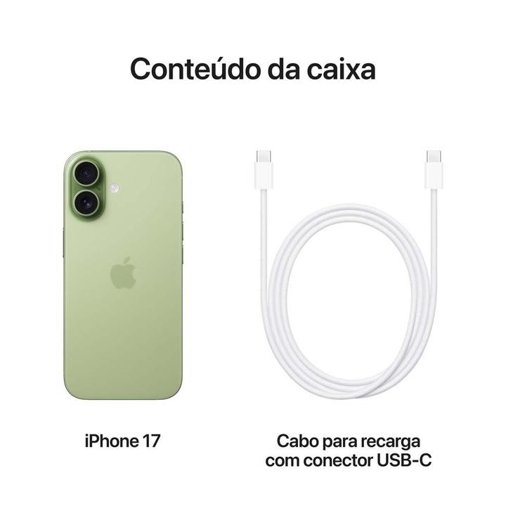 Apple iPhone 17 512GB Sálvia 6,3" 48MP iOS 5G - 7