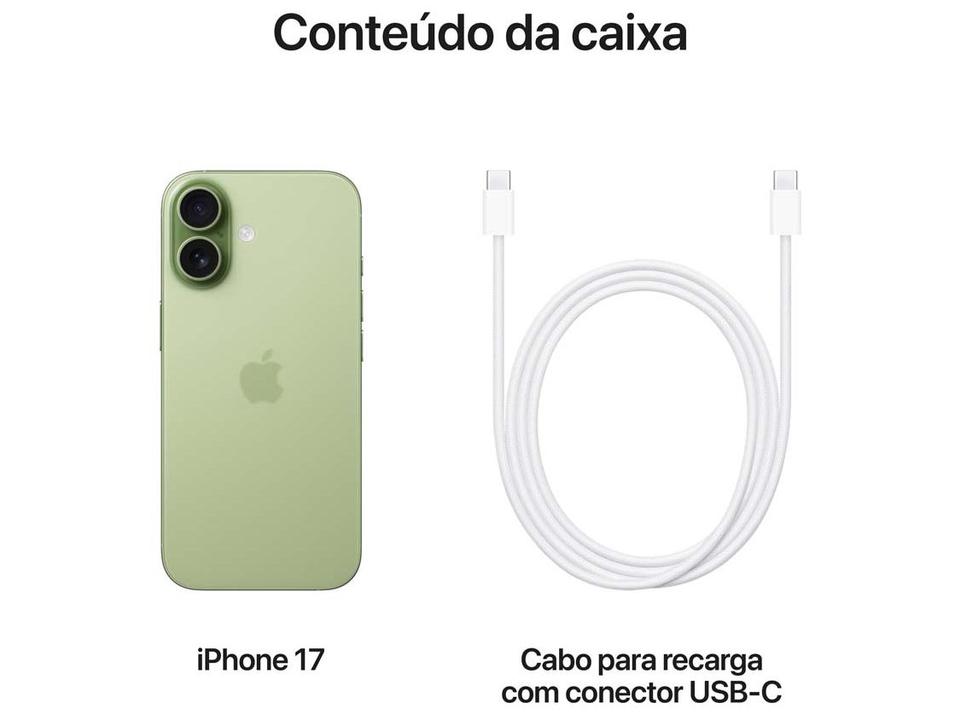 Apple iPhone 17 512GB Sálvia 6,3" 48MP iOS 5G - 7