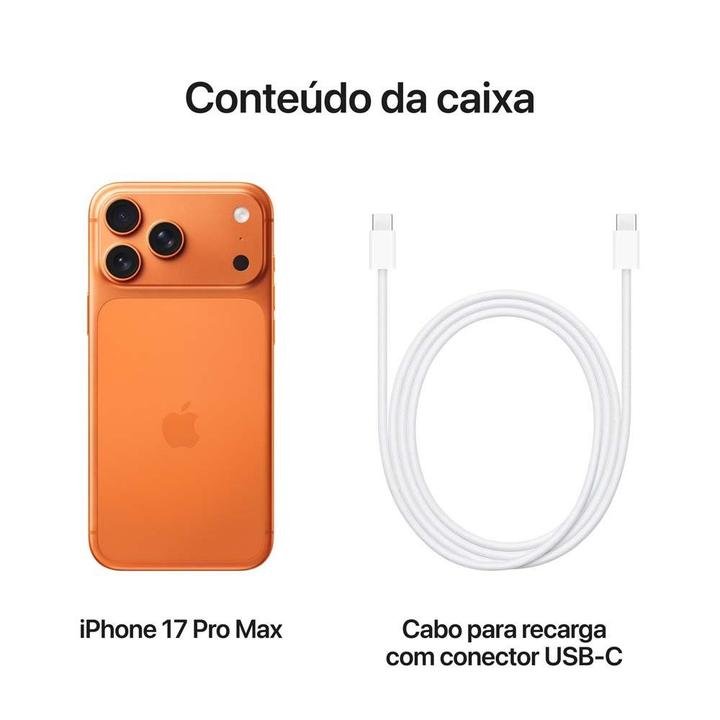 Apple iPhone 17 Pro Max 512GB Laranja-cósmico 6,9" 48MP iOS 5G - 7
