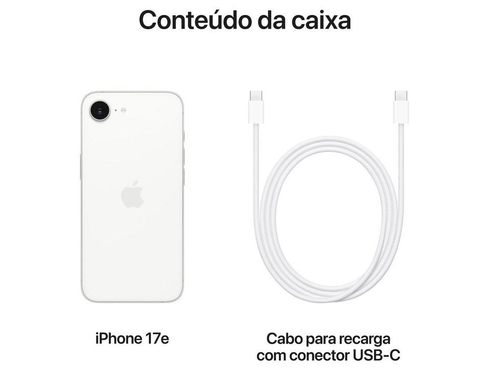 Apple iPhone 17e 256GB Branco 6,1" 48MP iOS 5G - 7