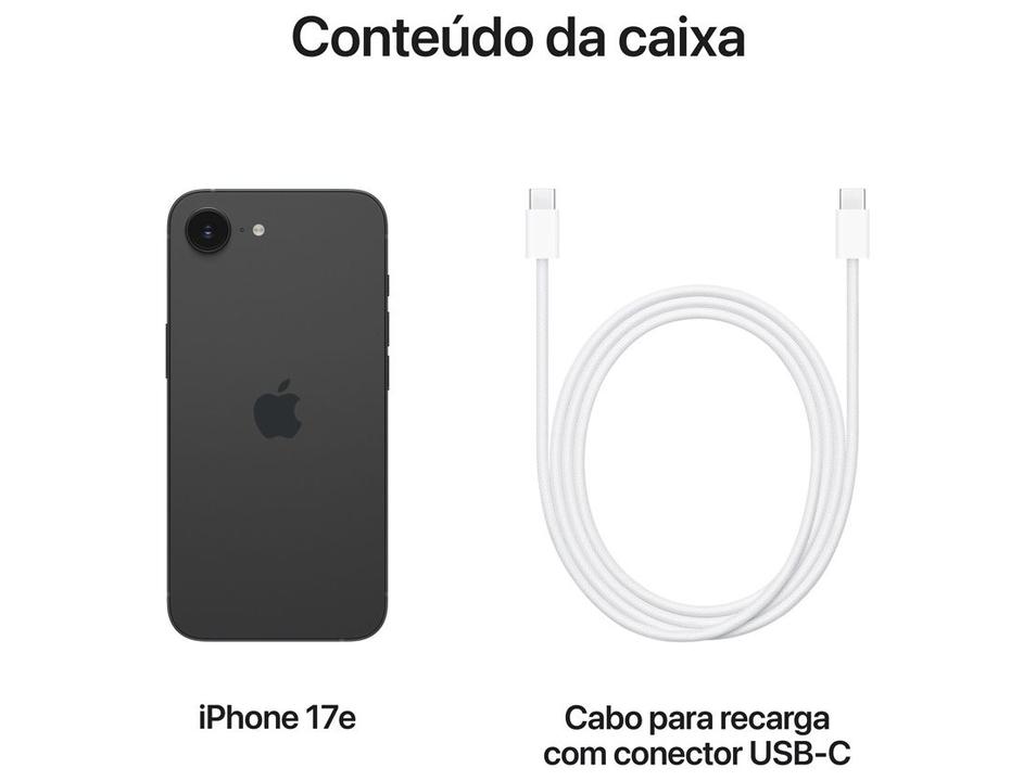Apple iPhone 17e 256GB Preto 6,1" 48MP iOS 5G - 7