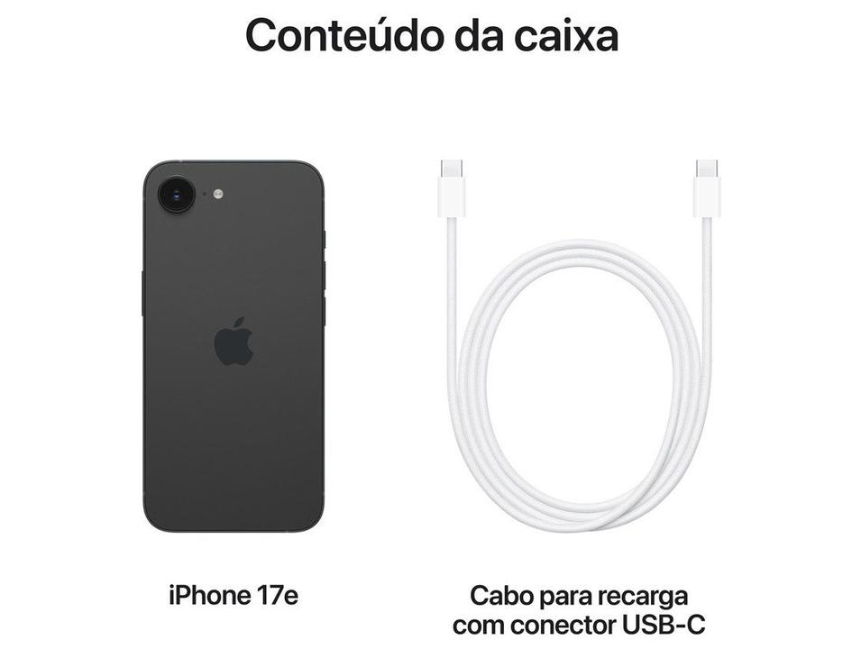 Apple iPhone 17e 256GB Preto 6,1" 48MP iOS 5G - 7