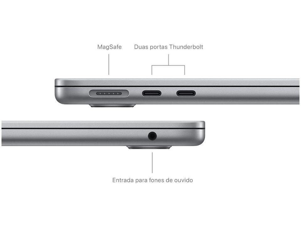 Apple Macbook Air 13” M3 16GB RAM 512GB SSD - Cinza-espacial - 6