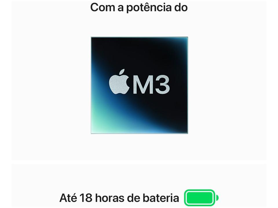 Apple MacBook Air 13” M3 8GB RAM 256GB SSD - Cinza-espacial - 3