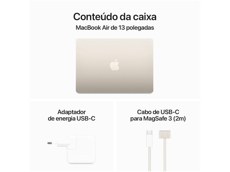 Apple MacBook Air 13” M3 8GB RAM 256GB SSD - Cinza-espacial - 8